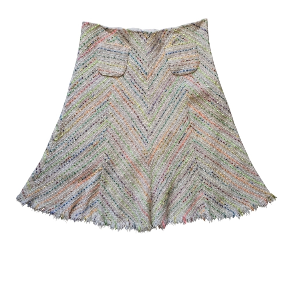 🌻Trina Turk Multicolor Chevron Skirt, Size 8